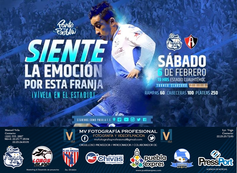 Venta de Boletos) ¡Que tu apoyo sea nuestra fuerza! | Puebla FC vs Atlas |  Sábado 7pm | Estadio Cuauhtémoc | Liga Bancomer MX / Puebla Expres