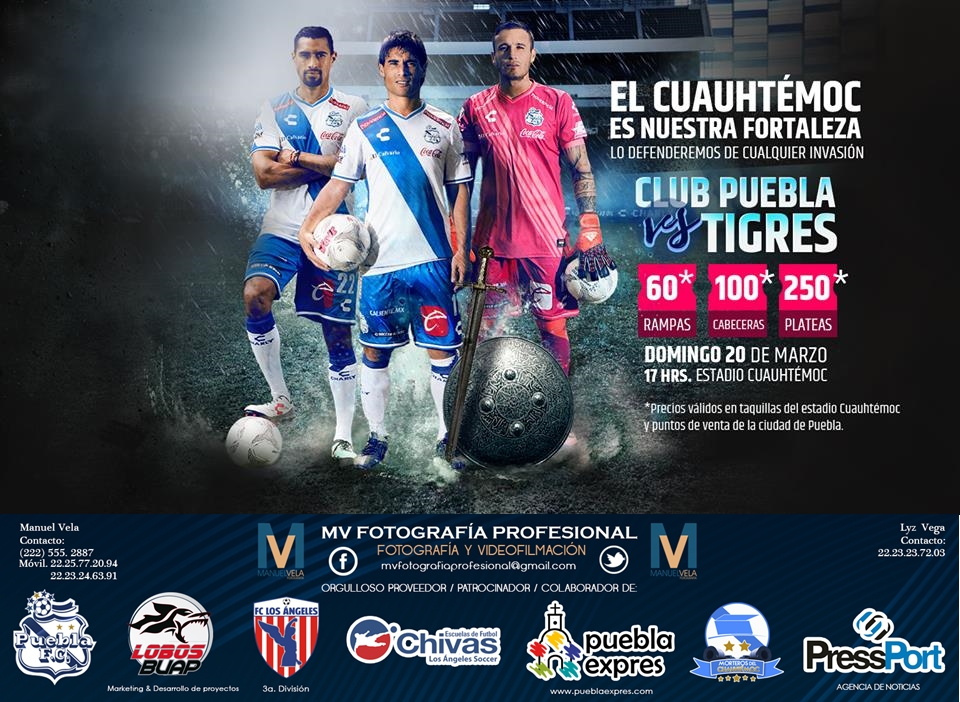 Venta de Boletos) ¡El Cuauhtémoc es nuestra fortaleza! | Puebla FC vs  Tigres | Domingo 5pm | Liga Bancomer MX / Puebla Expres