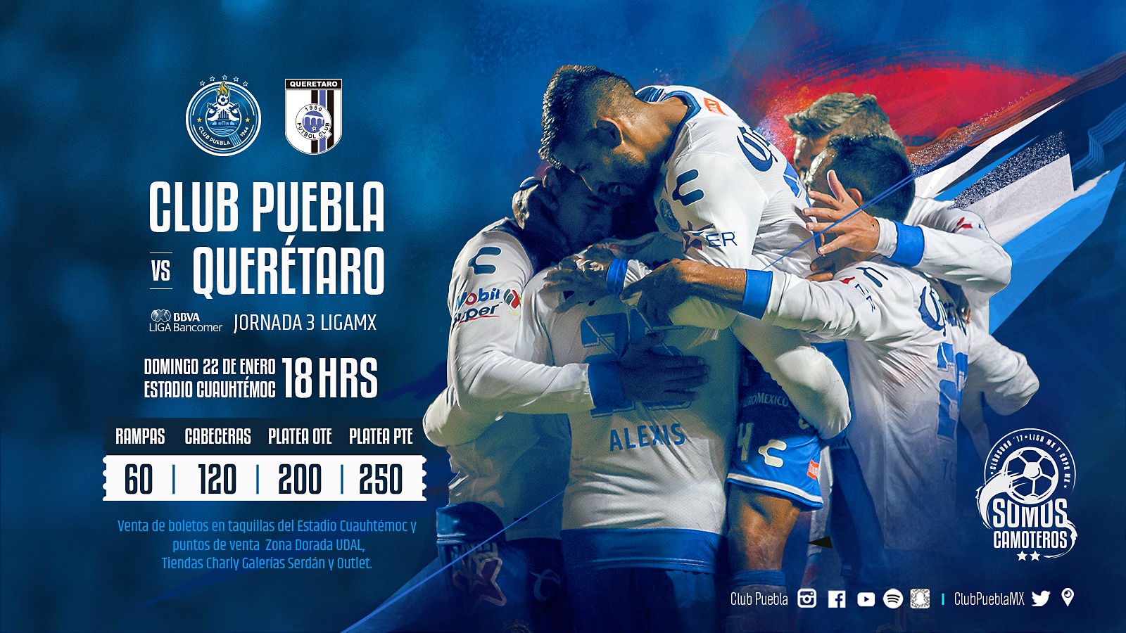 Venta de Boletos) CL2017 | J3 Club Puebla vs Club Querétaro | Liga Bancomer  MX Domingo 6pm / Puebla Expres