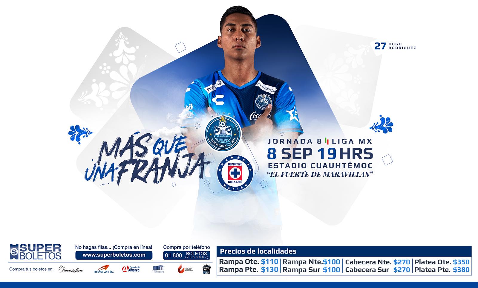 Venta de Boletos) AP2017 / J8 LIGA | Club Puebla vs Cruz Azul | Viernes 08  Septiembre | Estadio Cuauhtémoc | Liga Bancomer Mx / Puebla Expres